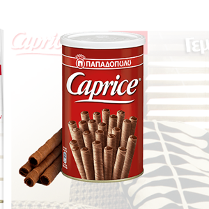 ΠΑΠΑΔΟΠΟΥΛΟΥ Caprice με κρέμα φουντουκιού και κακάο - Caprice with hazelnut cream and cocoa 250gr