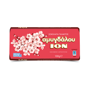 ΙΟΝ Σοκολάτα γάλακτος με αμύγδαλα /  Milk chocolate with almonds 200gr