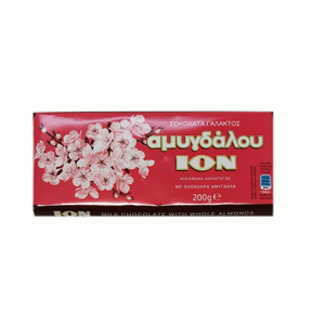 ΙΟΝ Σοκολάτα γάλακτος με αμύγδαλα   / Milk chocolate with almonds 100gr