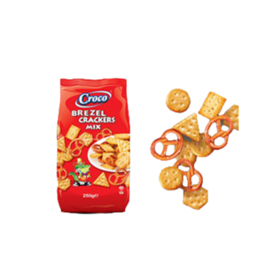 'Croco'' Brezel & Crackers mix 250gr