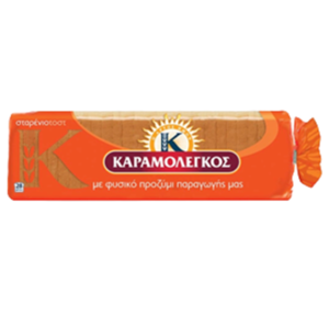 ΚΑΡΑΜΟΛΕΓΚΟΣ Ψωμί του Τόστ Σταρένιο -  Wheat bread toast 340gr & 680gr