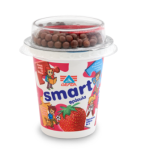 ΔΕΛΤΑ Smart Επιδόρπιο γιαουρτιού Φράουλα  - Smart Yoghurt dessert with Strawberry puree