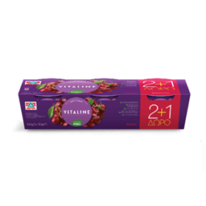 ΔΕΛΤΑ Vitaline με Κομμάτια Κεράσι   -  Vitaline with Cherry Chunks 3x180gr (2+1 Free)