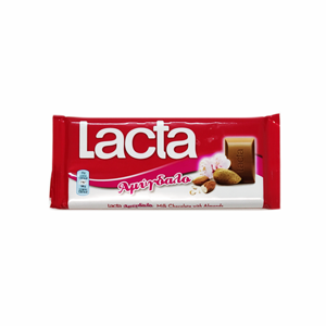LACTA Σοκολάτα Γάλακτος με Αμύγδαλα /  Milk chocolate with Almonds 85gr