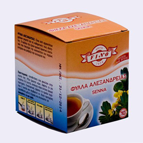 Φύλλα Αλεξάνδρειας  - SENNA  10 Φακ - teabags ''Fino''